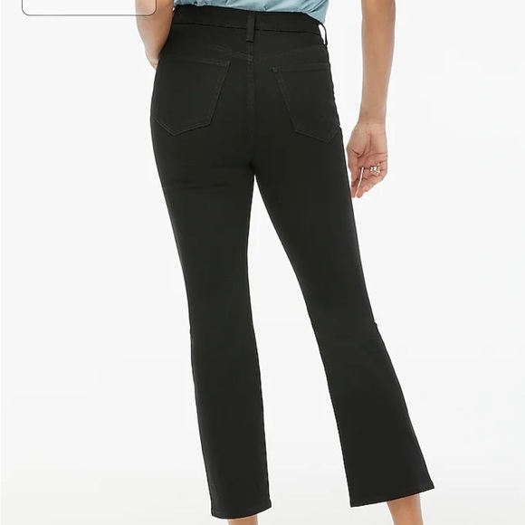 J crew High-rise black flare crop jean in all-day stretch - Picture 3 of 5